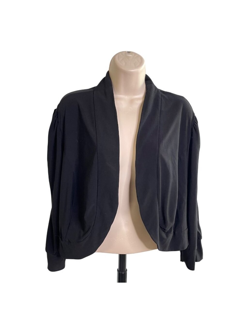 Cato Woman Open Front Black Cardigan Size 18 20W Lightweight Knit Long Sleeve u